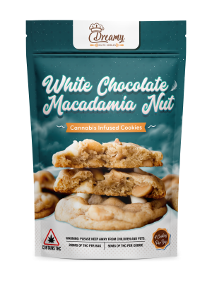 Dreamy Delite White Chocolate Macadamia Nut Canna Cookies