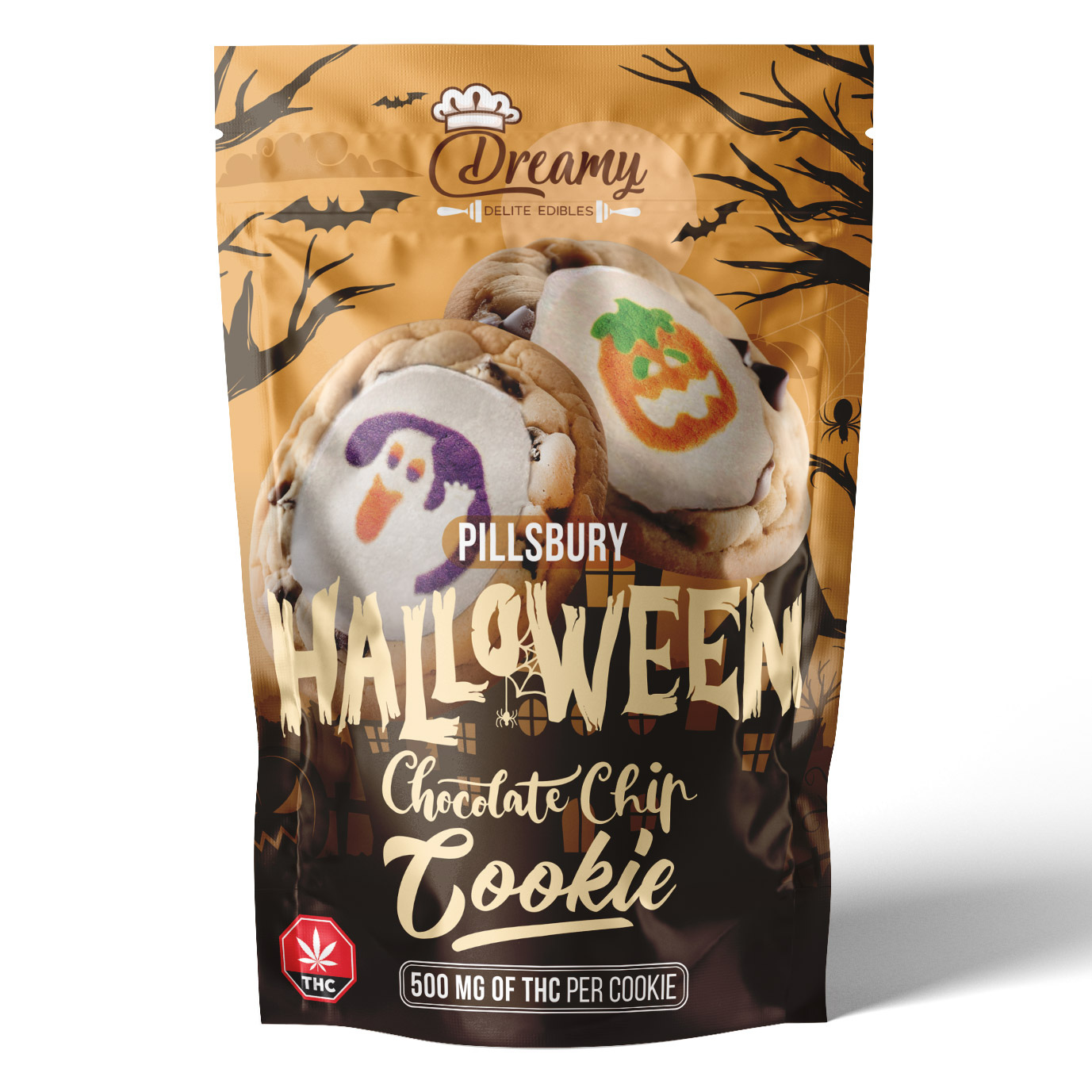 Pill's Halloween Chocolate Chip Sugar Cookies - 500mg