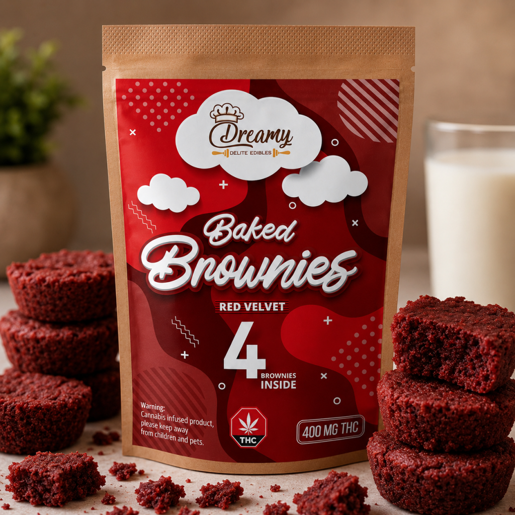 Baked Brownies Red Velvet | Buy Edibles Online | Dreamy Delite Edibles