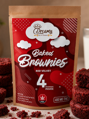 Baked Brownies Red Velvet | Buy Edibles Online | Dreamy Delite Edibles
