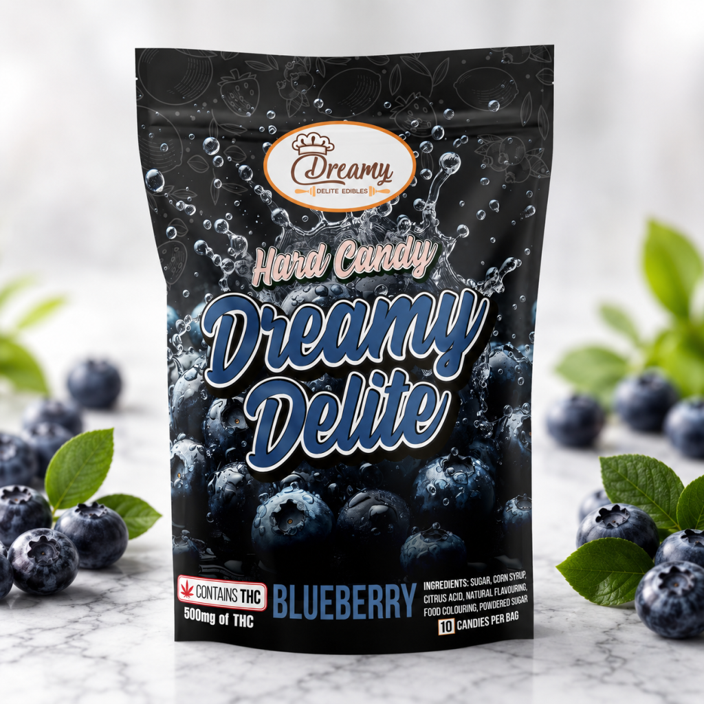 BLUEBERRY DREAMY DELITE HARD CANDY | BUY EDIBLES ONLINE | DISPENSARY NEAR ME