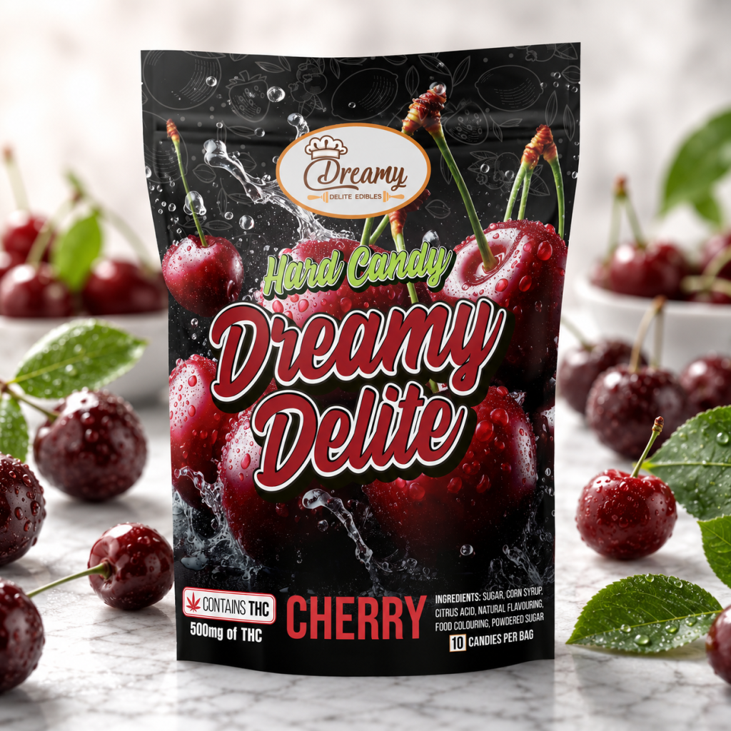 CHERRY DREAMY DELITE HARD CANDY | BUY EDIBLES ONLINE | DISPENSARY NEAR ME