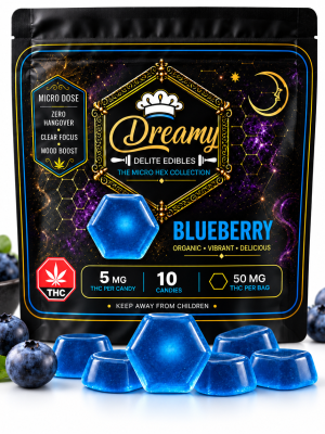 BLUEBERRY MICRO HEX GUMMIES | BUY EDIBLES ONLINE | DISPENSARY NEAR ME